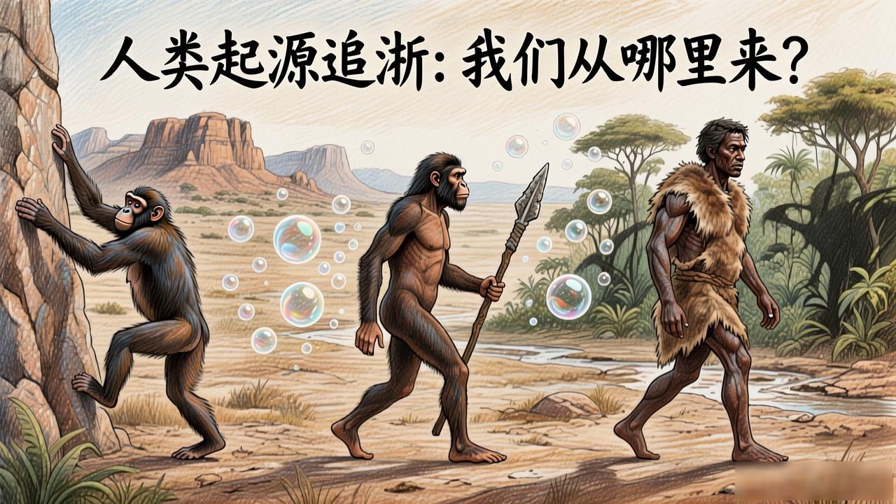 非洲起源说与多地区起源说_人类与动物实操ppt看视频_人类起源与进化过程